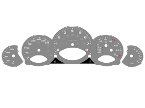表盘表面。保时捷 997 gen 1 KMH 汽车